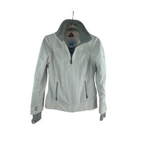 Columbia Women's Omni-Shield Zip Up Jacket XS White Grey Outdoor Gorpcore